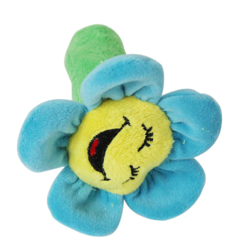 1 шт. Gomaomi 11*11 см улыбающийся цветок плюшевый Писк игрушки для домашних животных хороший для домашних животных