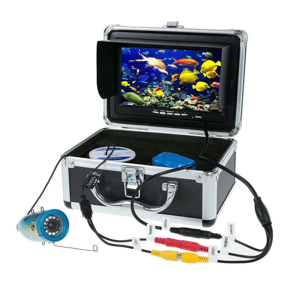 15M Cable Fish Finder Underwater Fishing Camera 7 Inch 1000TVL