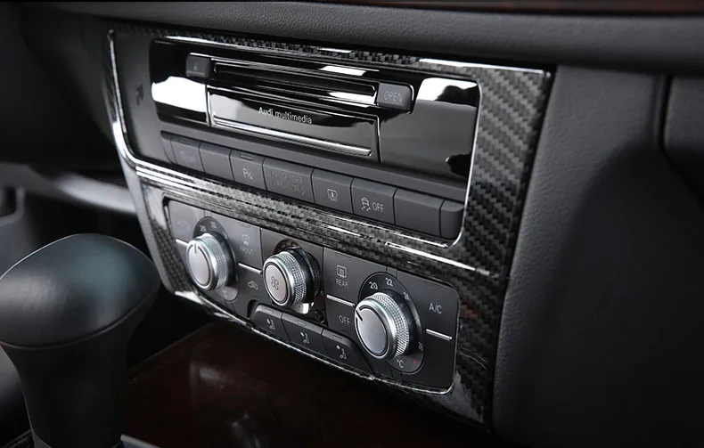 Средняя консоль компакт-дисков Панель Накладка для Audi A6 C7 2012-16 углеродного волокна аксессуары для интерьера 3D наклейки стайлинга автомобилей