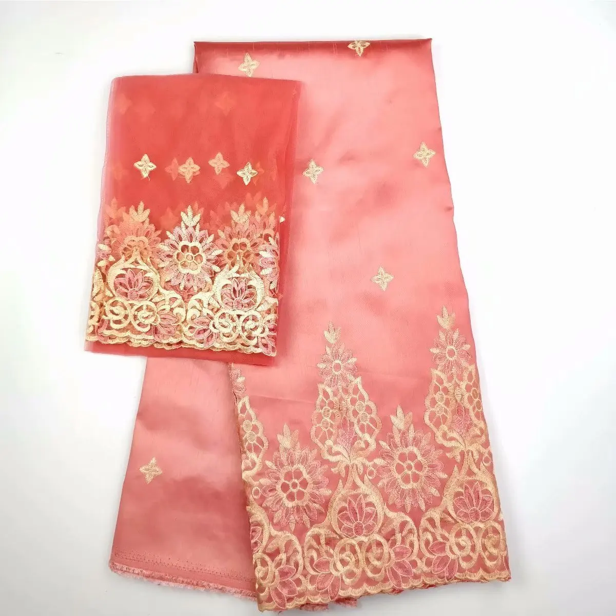 Африканский Джордж кружевной ткани с блузкой 5+ 2 ярдов наборы для вечернего платья дизайн нигерийский гипюр с вышивкой великолепный кружевной материал - Цвет: as  picture