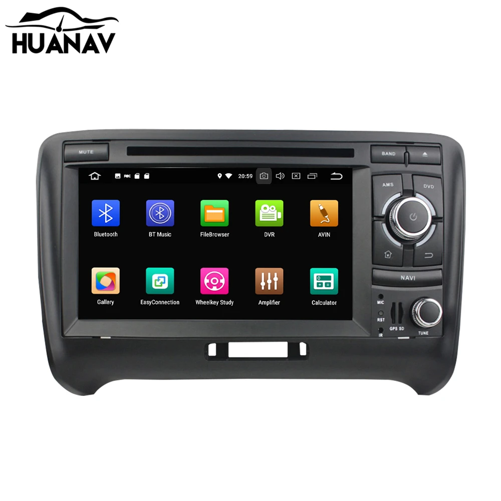 Cheap HUANVA Android 8 4+32G Car CD DVD Player GPS navigation For Audi TT 2006-2013 head unit multimedia player tape recorder 8-Core 2