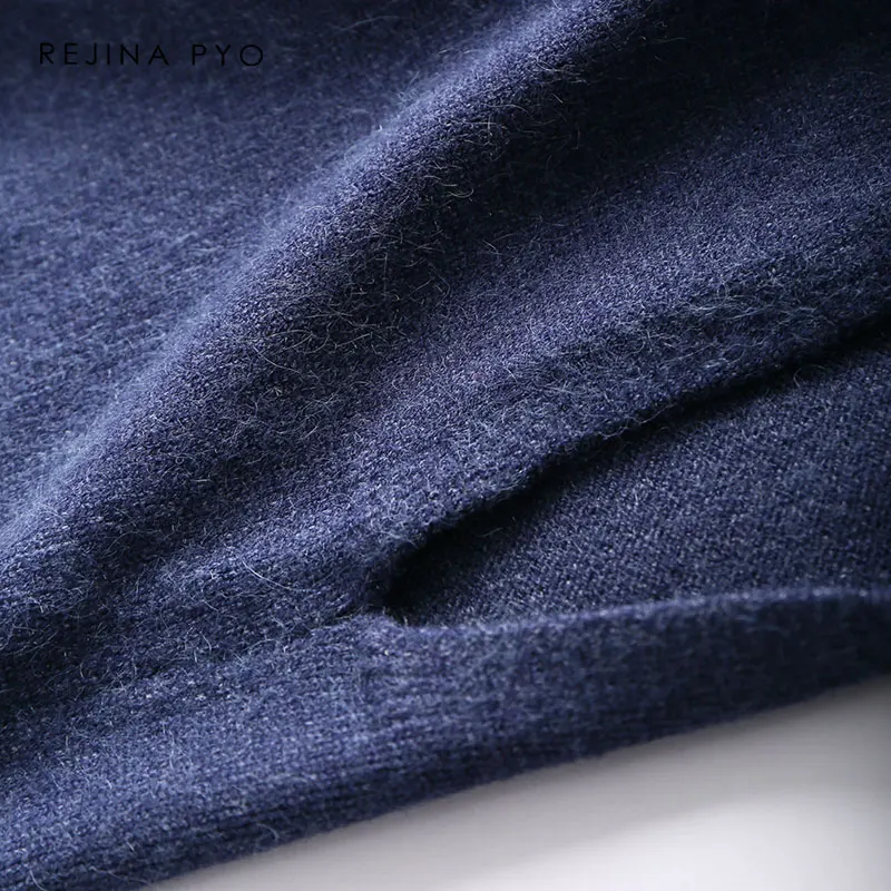 REJINAPYO 4 цвета Для женщин свободные без рукавов с круглым вырезом вязаный свитер женский Повседневное сбоку Разделение Свитера, пуловеры