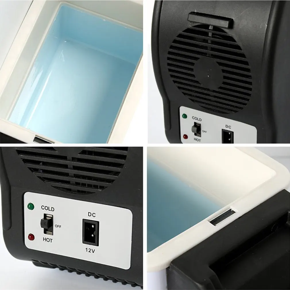 newPortable Size 12V Car Small Refrigerator Mini Fridge Cooler & Warmer Enough Capacity 6L White No Need for Refrigerants