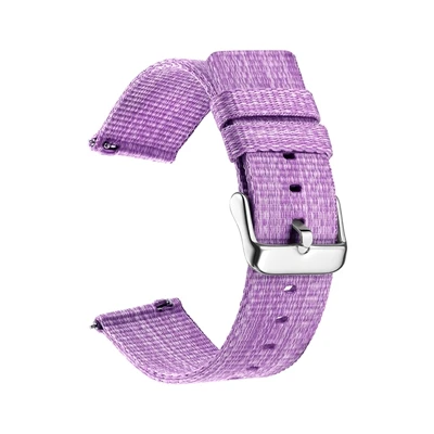 20 мм нейлон Спортивный Amazfit ремешок Bip для Amazfit Bip Garmin Vivoactive3 22 мм быстросъемный браслет для samsung Galaxy Watch 46 мм - Цвет: Purple