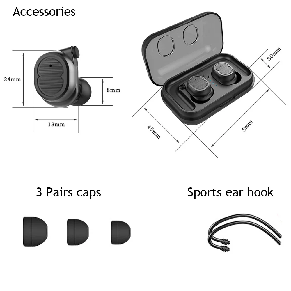 Мини Bluetooth наушники 5 0 TWS сенсорное управление стерео музыка headsetstue беспроводные