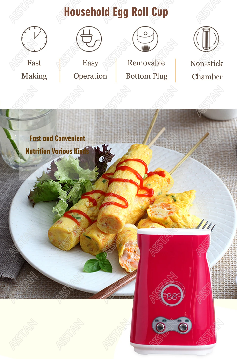 JDQ101/JDQ201 Hands-Free Automatic Electric Vertical Nonstick Easy Quick Egg Cooker Breakfast Egg Sausage Roll Cup Machine JDQ101/JDQ201 Hands-Free Automatic Electric Vertical Nonstick Easy Quick Egg Cooker Breakfast Egg Sausage Roll Cup Machine