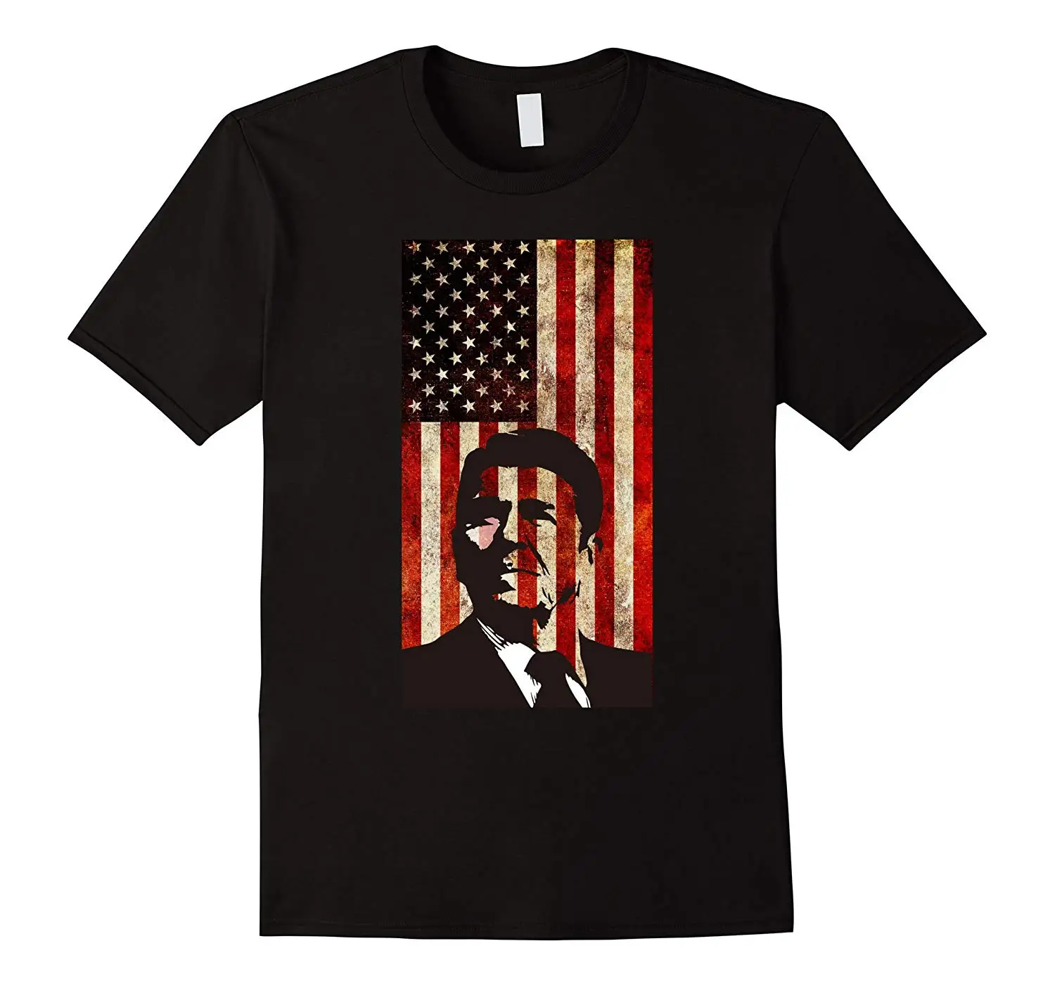 Рональд Рейган Футболка Американский флаг Отечественной Distressed Tee | Мужская