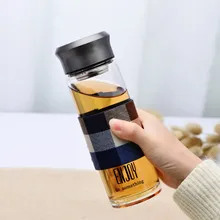 360 мл утолщение портативного стекла чашки чая теплоизоляция кобура