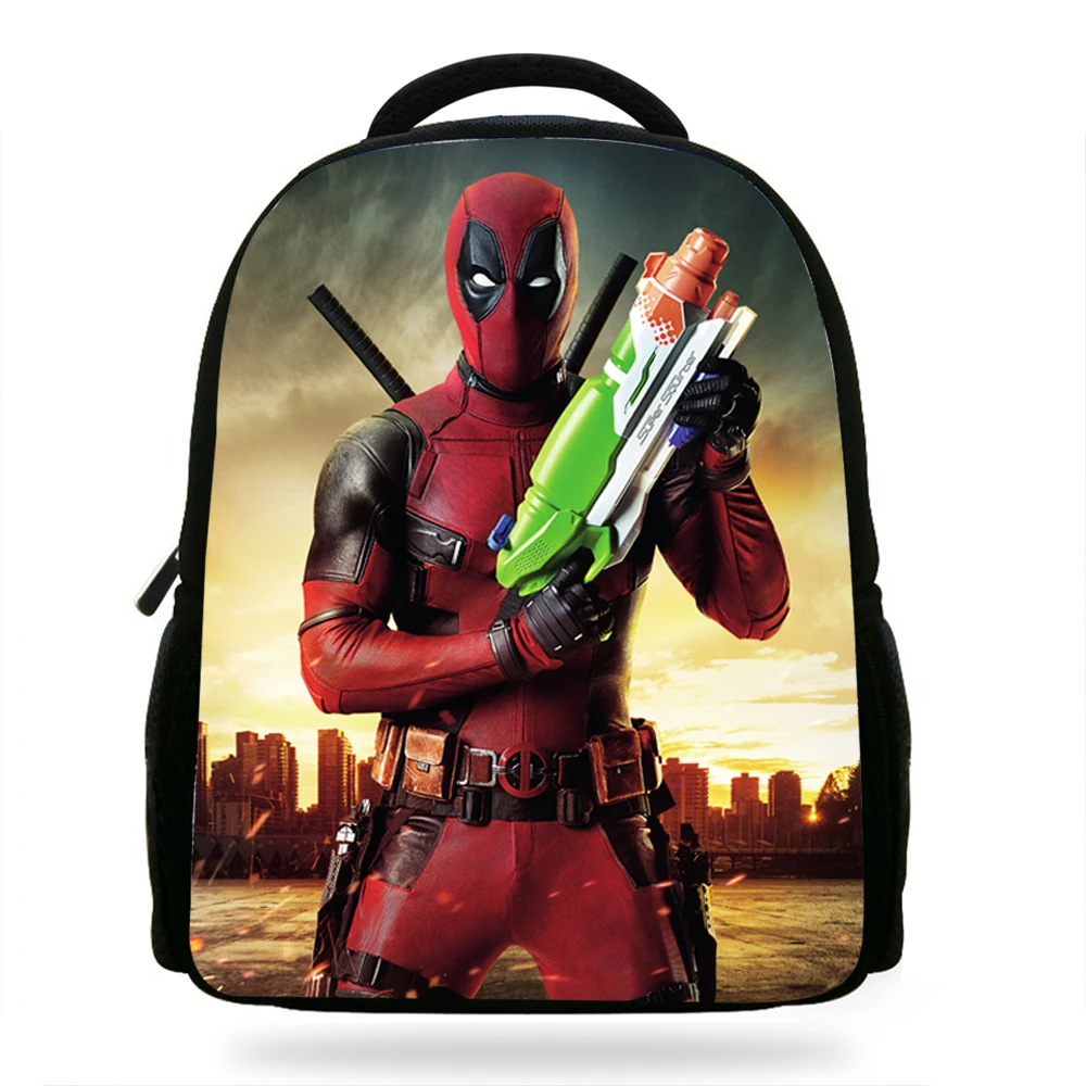 

14inch Cool Deadpool Bag Children School Bag For Boys Gift Backpack The Avengers Bookbag For Girls Travel Bag