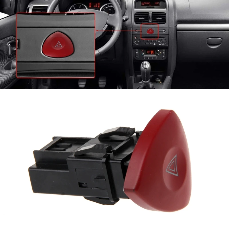 OOTDTY Emergency Hazard Flasher Warning Light Switch For Renault Laguna Master Trafic II Vauxhall | Автомобили и мотоциклы