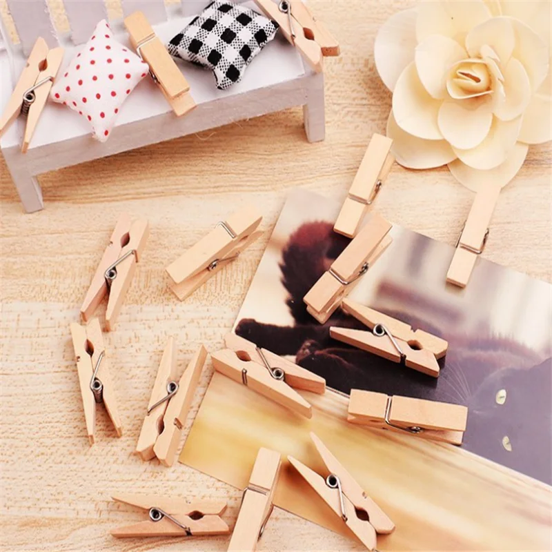 50pcs 2.5cm Mini Wedding Wood Clips Clothes Photo Paper Peg Pin Clothespin Craft Clips Party Decoration 50pcs 2.5cm Mini Wedding Wood Clips Clothes Photo Paper Peg Pin Clothespin Craft Clips Party Decoration