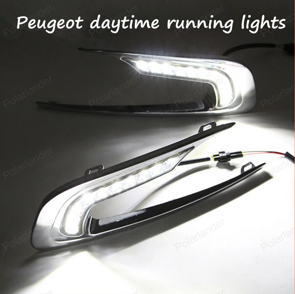 High quality! For Peugeot 2008 running light Fog lights ! LED car fog