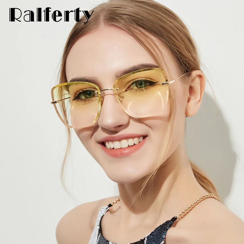 

Ralferty 2018 Square Sunglasses Women Blue Gradient Crystal Sun Glasses UV400 Protection Eyewear Accessories Spectacles W18906