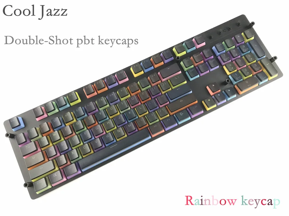 Крутая джазовая подсветка двойная съемка радуги градиент PBT пудинг Keycap OEM профиль keycaps для механической клавиатуры MX переключатели
