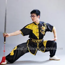 Chinese wushu uniform Kungfu clothing Martial arts sui taolu costume embroidery for men women boy children girl kids adults