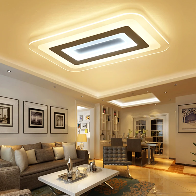 

Ultra-thin Practical 5cm LED Ceiling Lamps Acrylic Square white Ceiling Lights for Living Room Bedroom Indoor Lighting