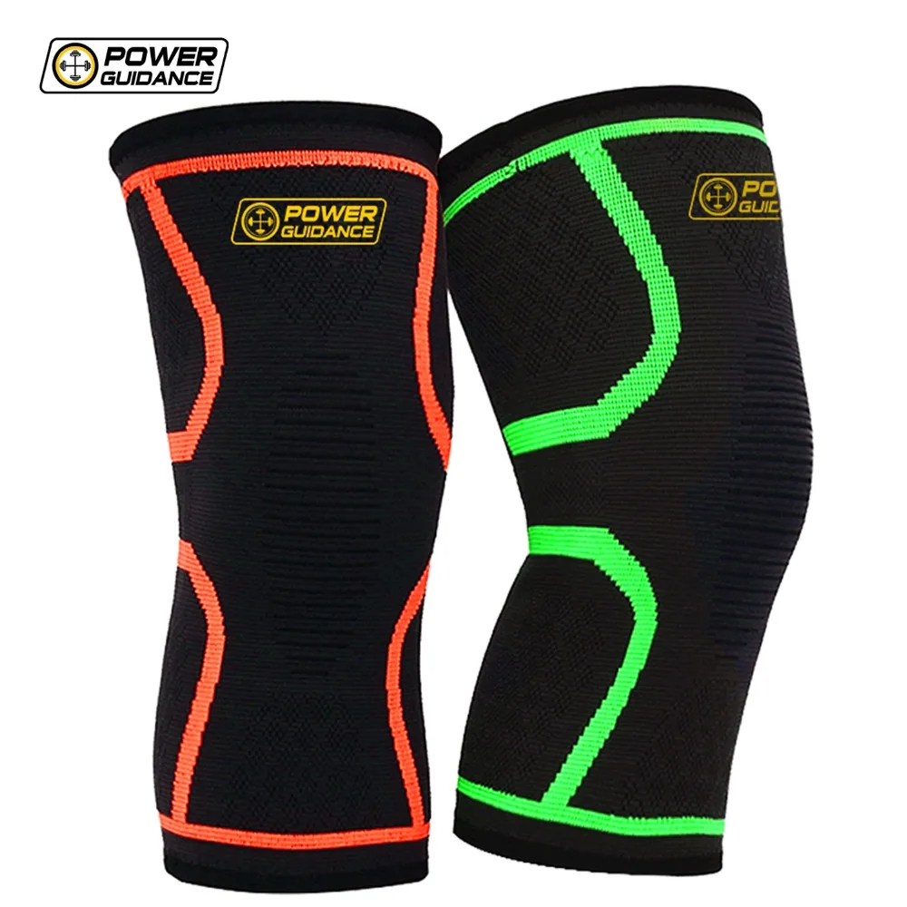 

Power Guidance Knee Pads Elastic Breathable Knee Protector Brace Support Knee Sleeve For Weightlifting Fitness Training Exercise