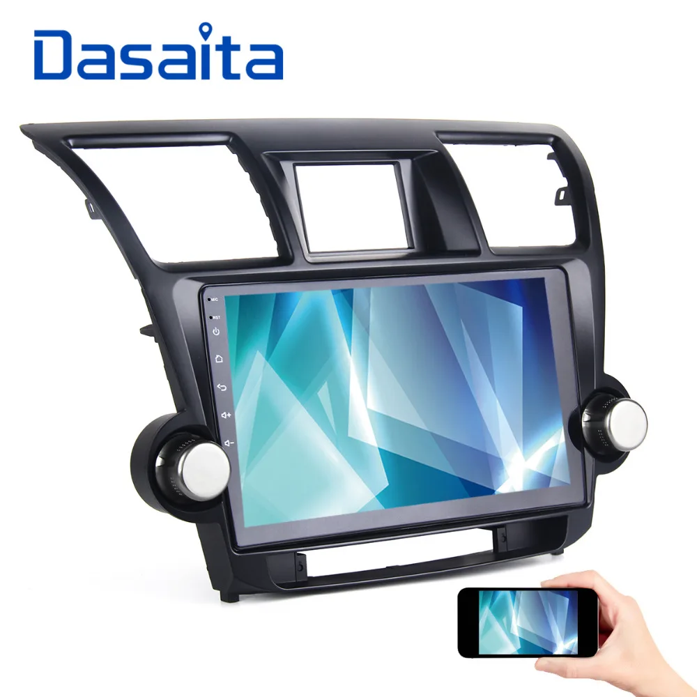 Sale Dasaita 10.2" Android 7.1 Car GPS Player Navi for Toyota Highlander 2009-2012 with 2G+16G Quad Core Stereo Radio Multimedia HDMI 1