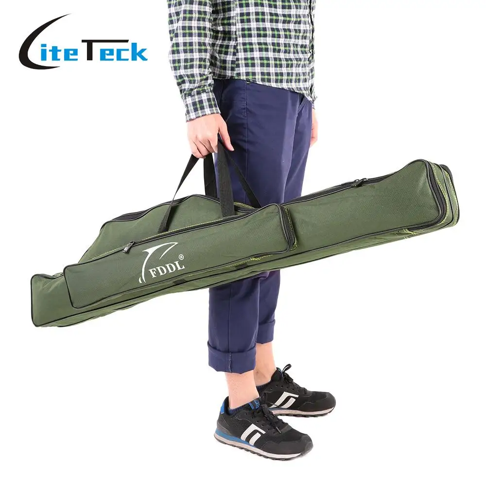 

90/110cm Portable Fishing Rod Lures Storage Bag Multifunctional Double Layer Outdoor Fishing Bag Fishing Tackle Bag