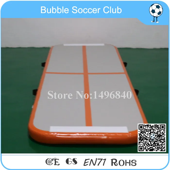 4x4x0,3 м DWF Материал надувной воздушный трек, надувной спортивный мат в комплекте один насос - Цвет: Оранжевый