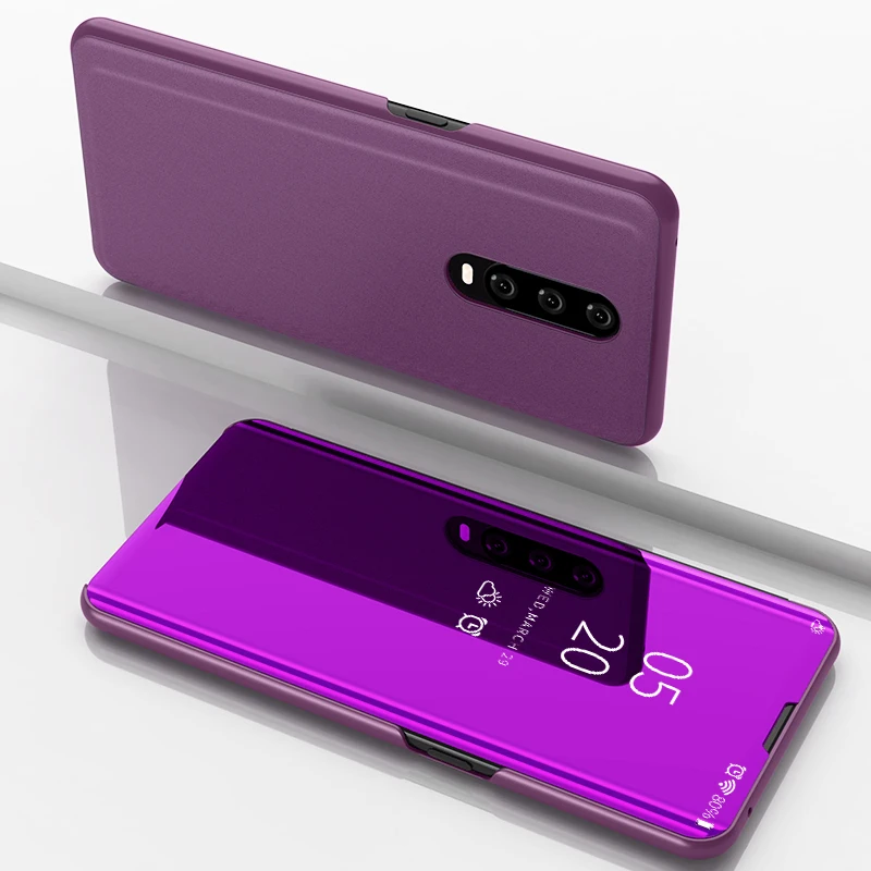 

For OPPO R17 Pro Case Luxury Smart Mirror View Leather Flip Shell Stand Case For OPPO R17 Pro Cover Phone Shell Coque OPPO R17+