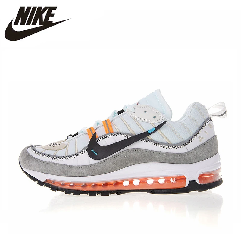 

Nike Air Max 98 Men's Running Shoes, White & Grey, Shock Absorbing Wear-resistant Breathable Lightweight 640744 086