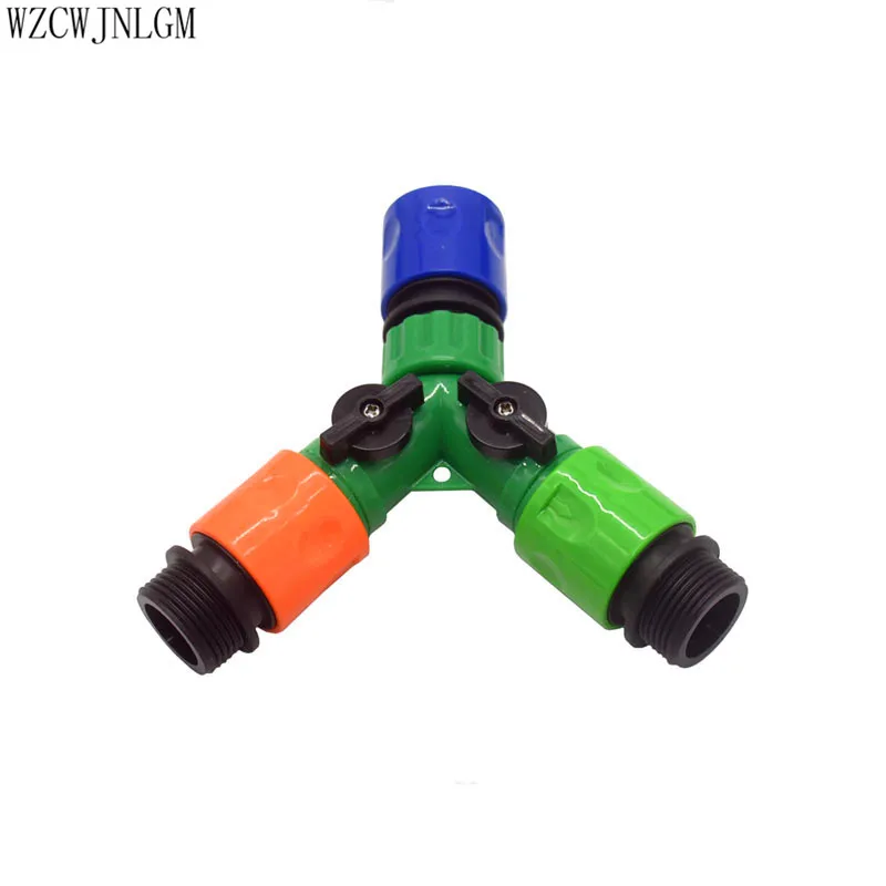 Garden irrigation Y connector 2 way Tap Adapter switch for G3 / 4