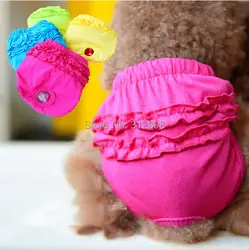 Цветок хлопка трусики для собаки щенки маленький Животные девушка женский Pet Cat физиологические анти-домогательства менструального шорты