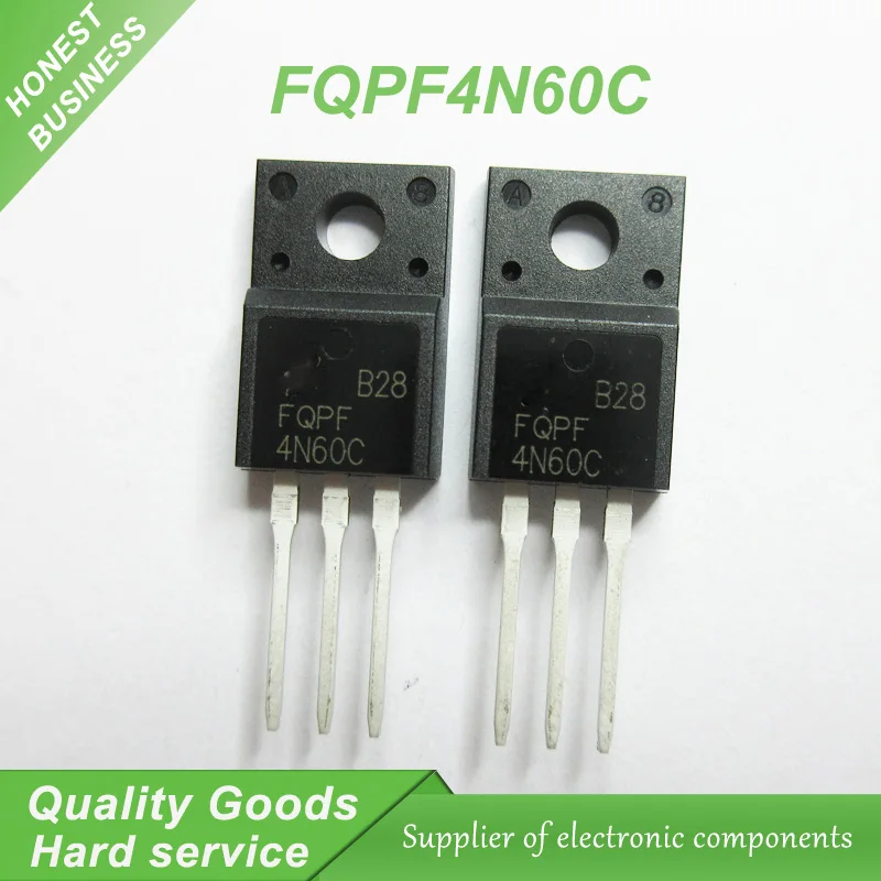 5pcs 4N60 FQPF4N60 4N60 N-Channel MOSFET 600V TO-220F NEW
