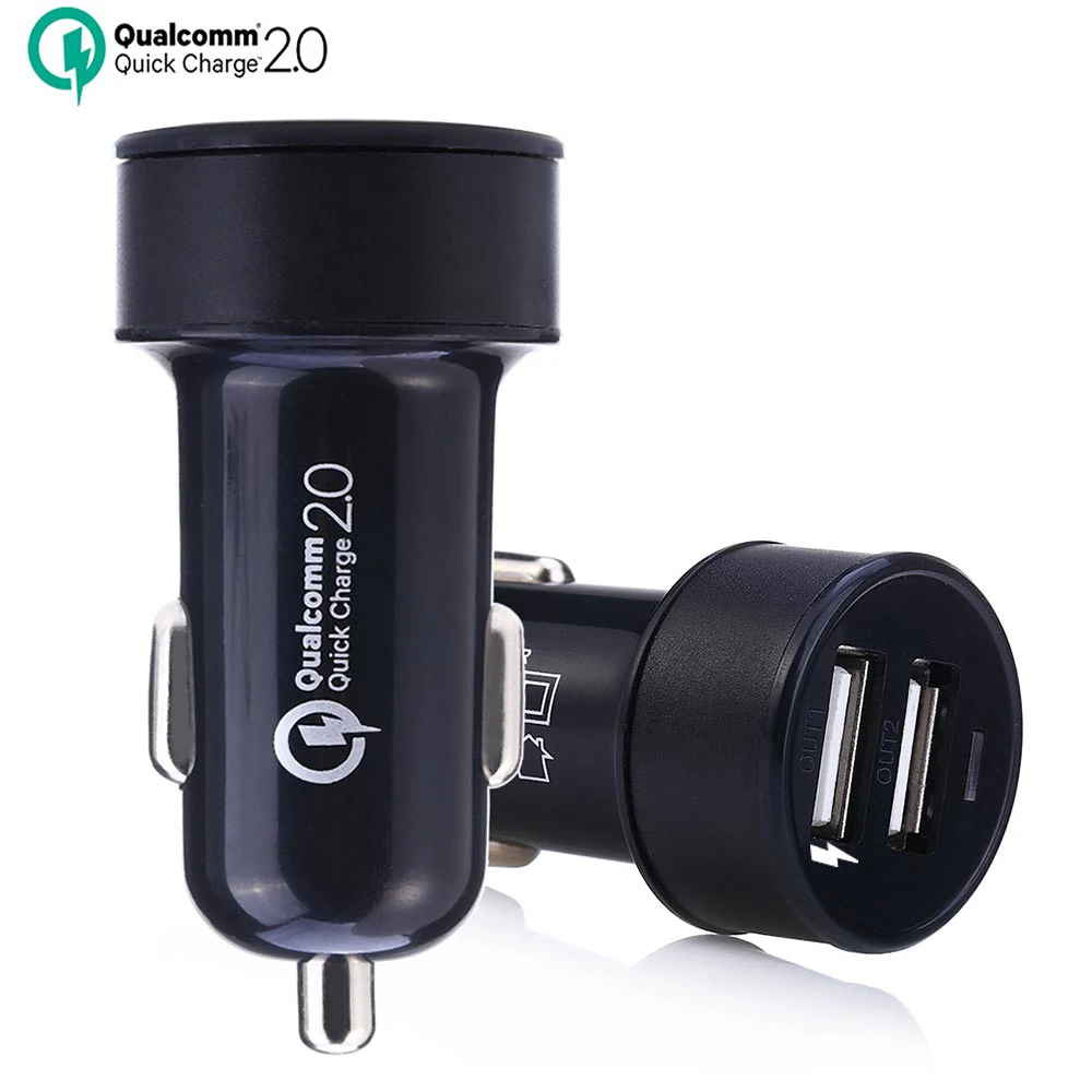 Dual USB Car Charger 12V 3.1A Max Quick Charge QC 3.0 Cigarette Lighter