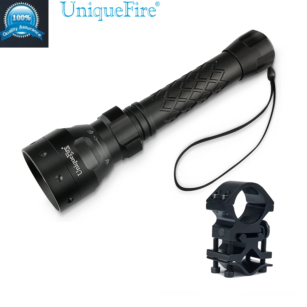 

Hot Sale Hunting Flashlight Uniquefire 1406 Zoomable LED Flashlight 940nm IR LED Flashlight +Scope Mount For Night Hunting