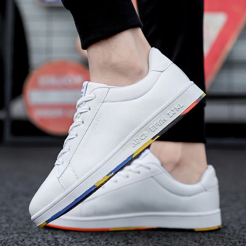 

Hot sale Sports white shoes round head casual white QWD-01-QWD-08