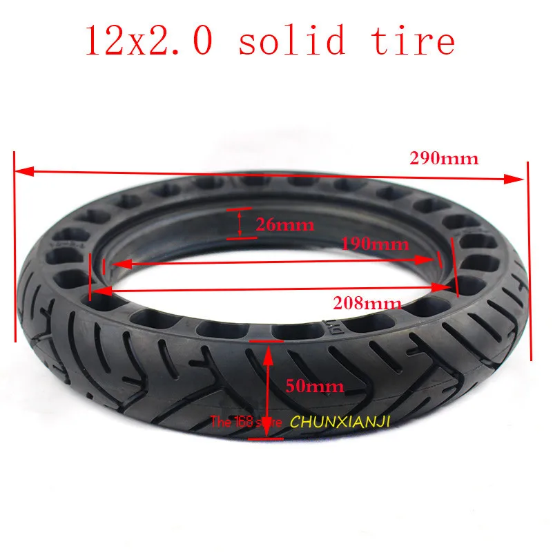 

Super 12x2.0 Honeycomb Solid wheel Tire for 12 inch Hoverboard Self Balancing Electric Scooter Spare Parts 12x2.125 tyre