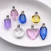 1piece Crysta Glassl vial pendant Miniature Perfume bottle charms name on rice art Essential oil charms necklace pendant ► Photo 1/6