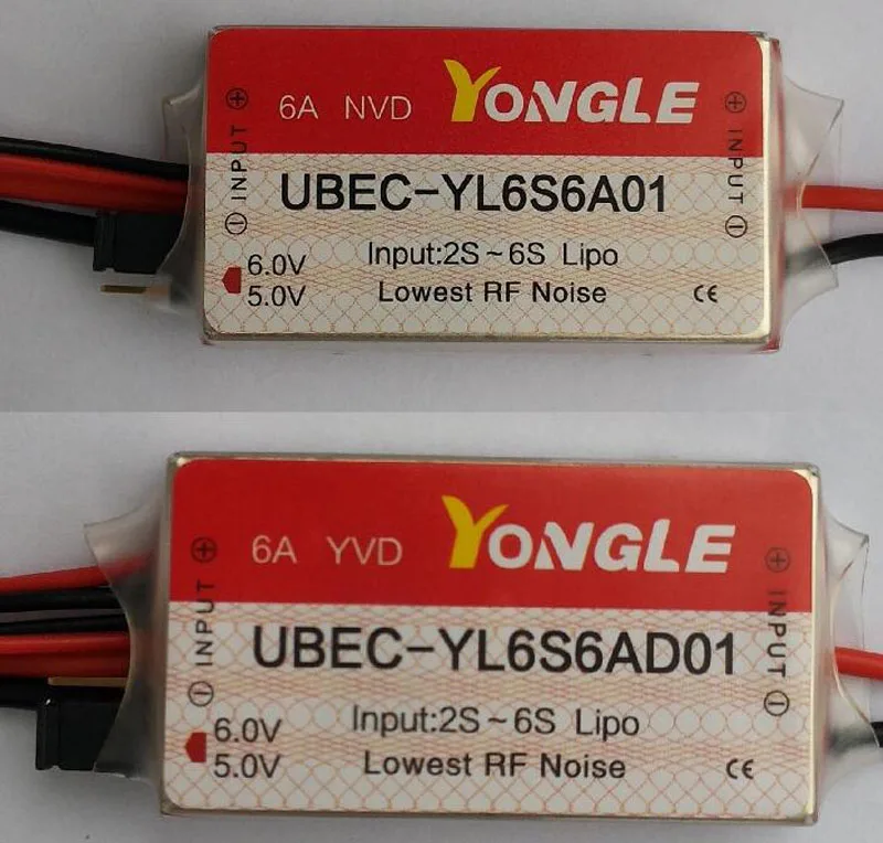 2-6S Lipo самый низкий уровень РЧ шума 5A 6A UBEC 5 в 6 в 7,4 В до 12 В переключаемый регулятор напряжения Модуль питания BEC Fr RC FPV гоночный Дрон
