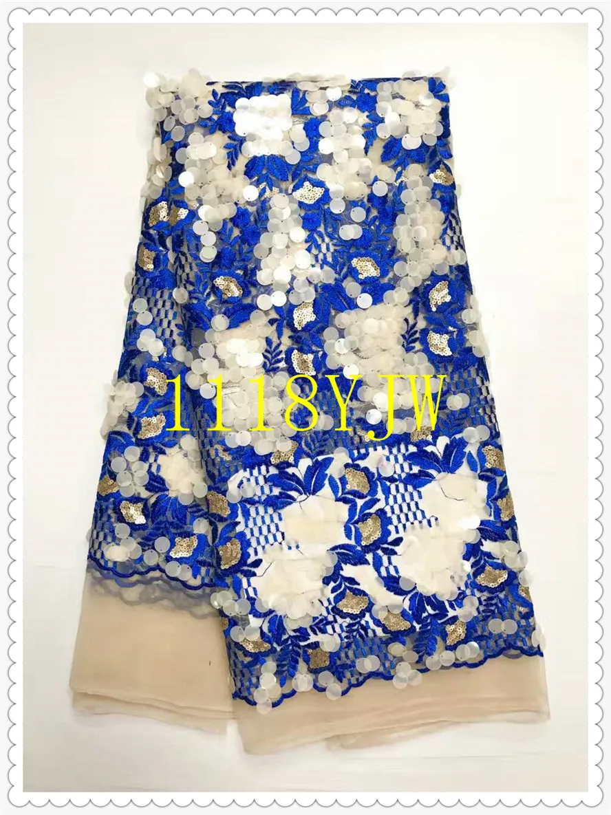 

African Lace Fabrics white and Green Yellow Blue Nigerian French Lace Fabric, 2017 High Quality Beaded Tulle Fabric