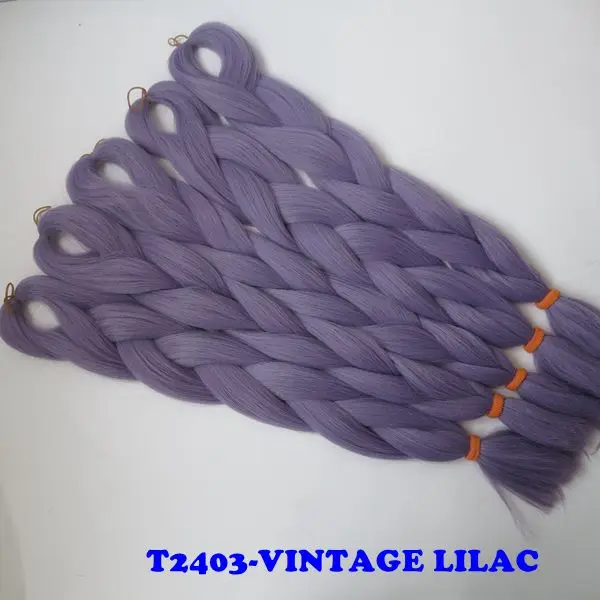 Роскошный 1 пакет темно-синий неоновый оливково-зеленый Лавандовый сиреневый Винтажный Розовый Синтетический Джамбо плетение волос 2" 60 см 80 грамм - Цвет: #16