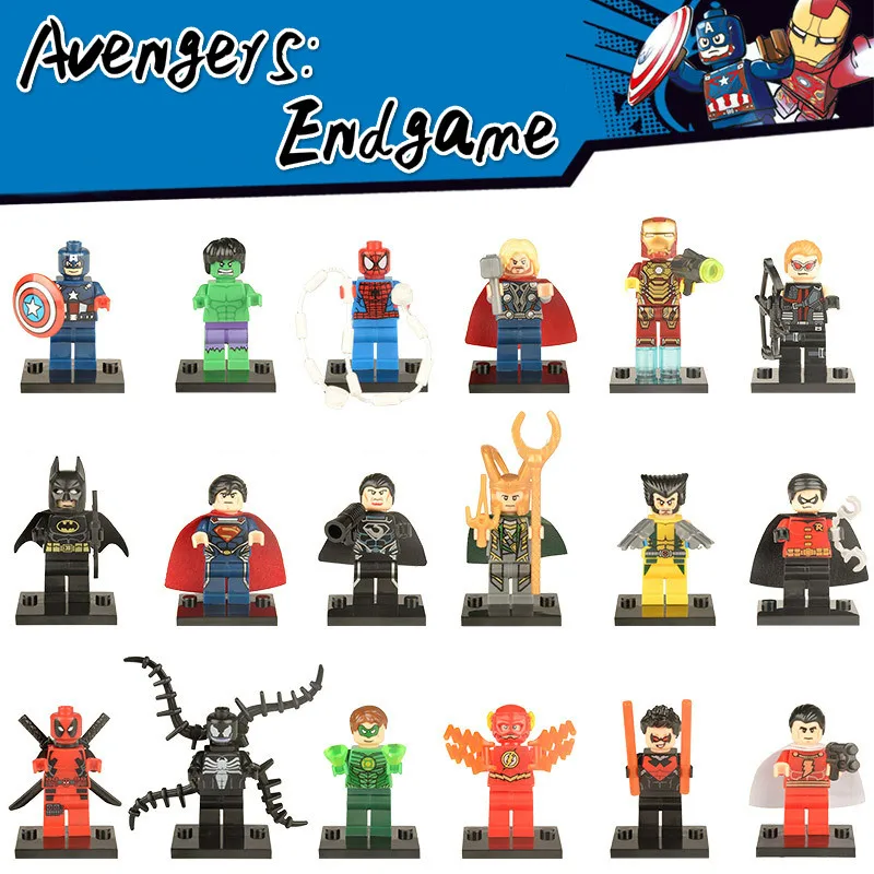 

Legoling Super Heroes Marvel Avengers Infinity War Iron Man Thanos Thor Black Panther Falcon Hulk Building Blocks Toys