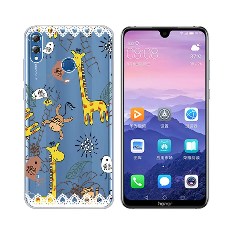 Arvin Silicone Fundas for Huawei Honor 8X Soft TPU Case for Huawei Honor 6X 4X 4A 5X V8 8 5C Painted Cover for Honor 8X Max Case (17)