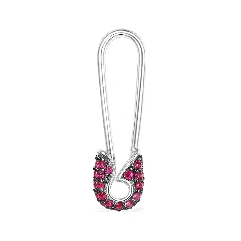 

[MeiBaPJ]Real 925 Sterling Silver Personality Colour Zircon Pin Drop Earrings for Women with AAA High Quality Stone Jewelry