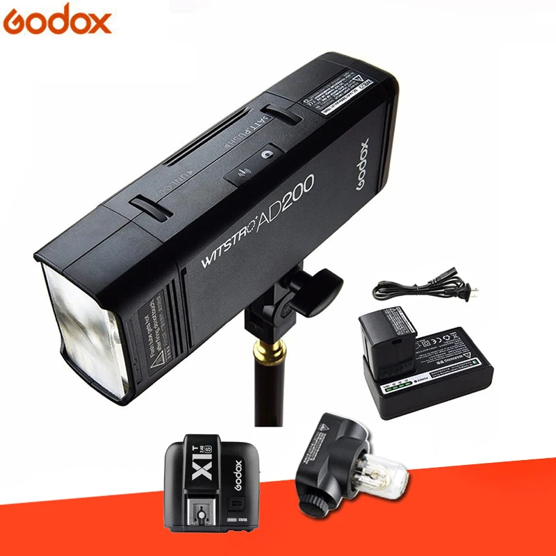 Godox AD200 TTL 2 4G HSS 1/8000s карманная вспышка двойная головка 200Ws с литиевой батареей 2900mAh