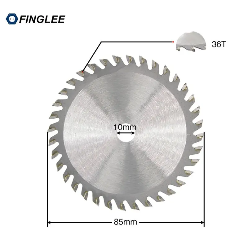 FINGLEE 1 шт. 85 мм TCT Деревообработка мини циркулярная пила акрил пластик; режущее лезвие общего назначения для дерева