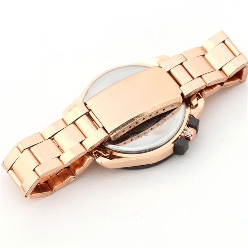 Reloj Mujer 2018 Роскошные мужские часы с черным циферблатом и золотым из нержавеющей