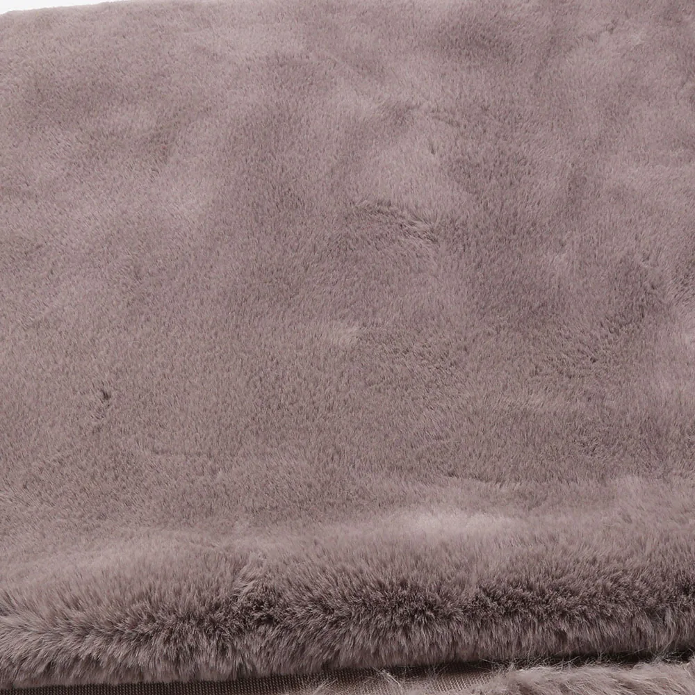 Высококачественный коричневый 5 см плюшевый искусственный мех Ткань для зимнего пальто жилет меховой воротник Длинная имитация кроличьей шерсти tissu telas