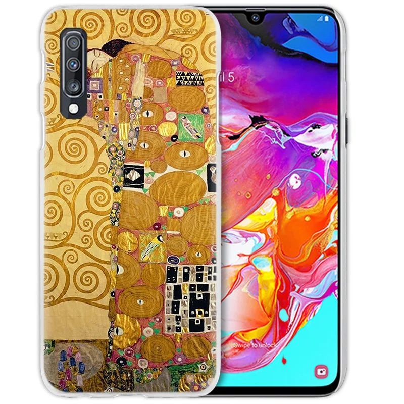 Чехол Kiss Gustav Klimt для samsung Galaxy A50 A70 A20e A40 A30 A20 A10 A8 A6 Plus A9 A7 жесткий прозрачный чехол для телефона из поликарбоната