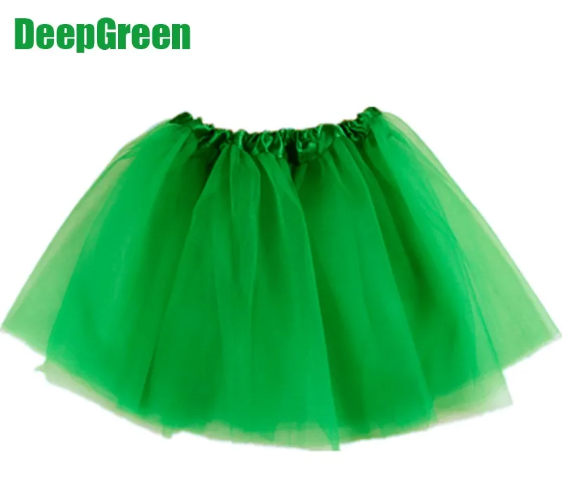 Стильные девочки юбки дети танцуют юбка полупрозрачные 3-Layer чистая пряжа красивые цвета девушки спорт юбка длина 28 см