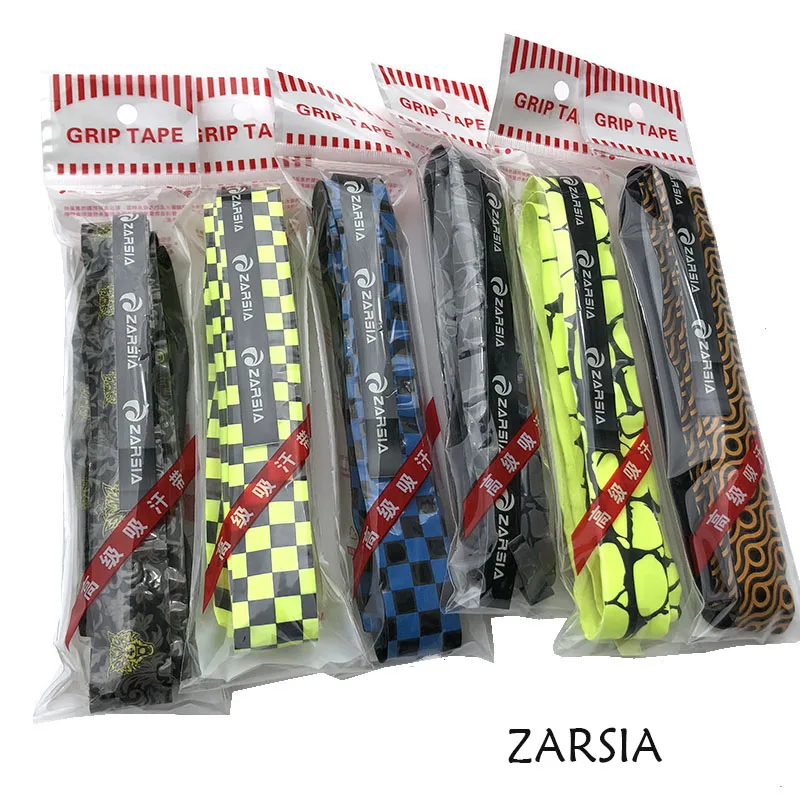 التجزئة 3 قطعة ZARSIA إيفا-عارضة الطباعة الريشة قبضة مضارب التنس overgrips الاسكواش مضرب العصابات الصيد ركب القبضات