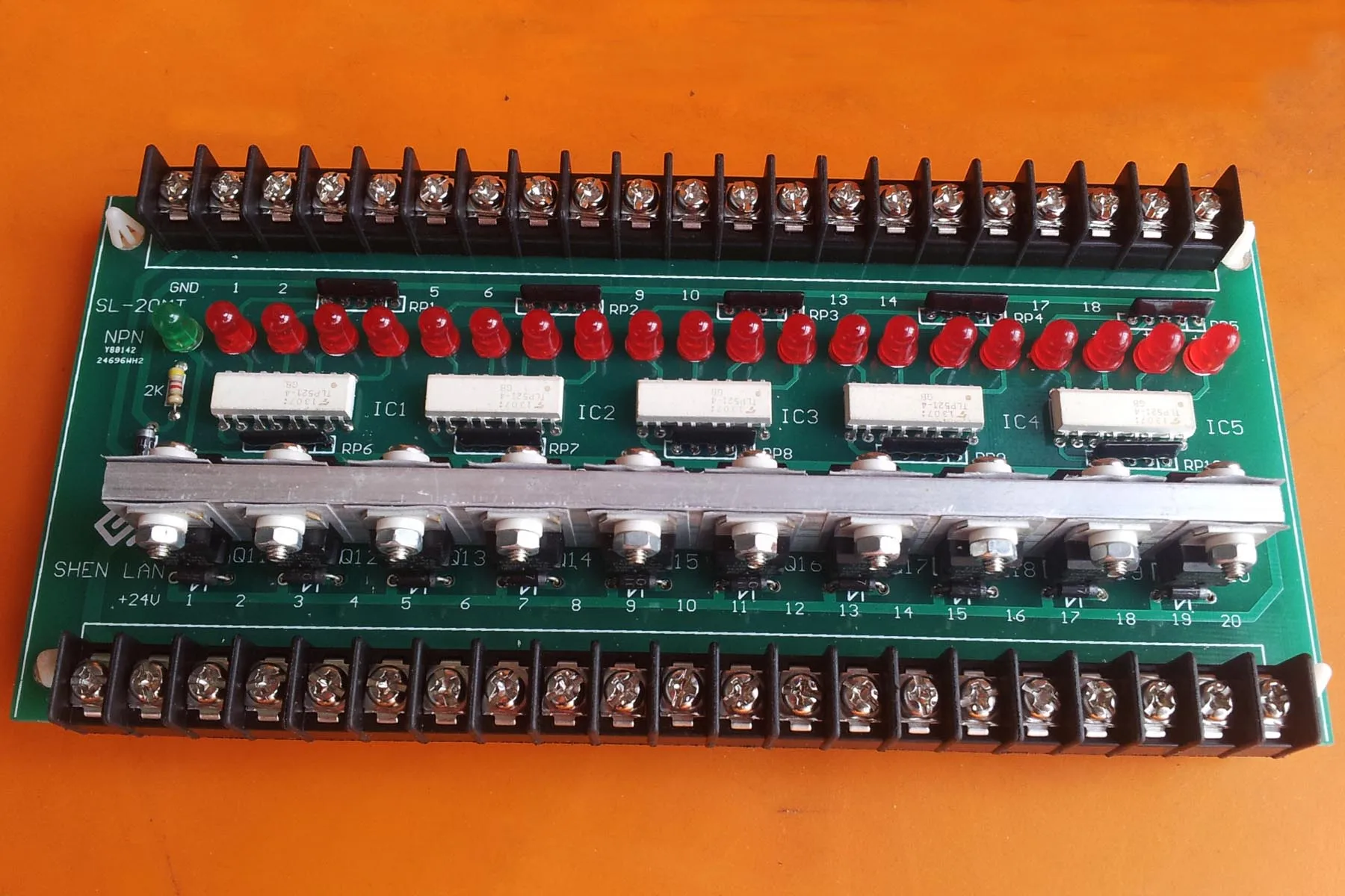 

20 Way PLC Amplifier Panel, Transistor Output Board, SL-20MT Power Board.