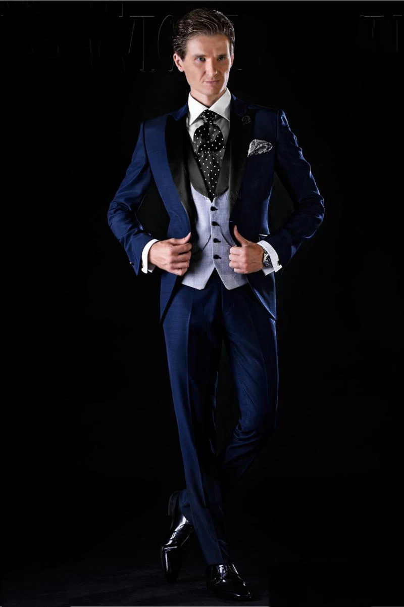 Wedding Suits Trajes De Boda Azul Rey Traje Slim Fit Hombre KAKAYO - Main Image