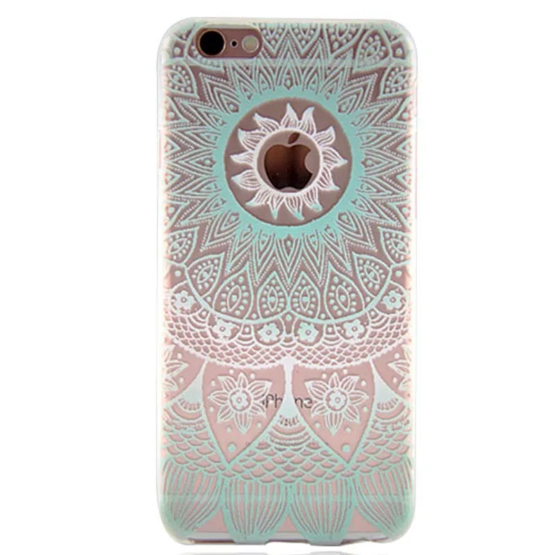 TOMKAS Case For iPhone 6 6S Plus Cover Floral Paisley Flower Mandala Datura Capinha Coque For iPhone 5 5S SE Case Silicone